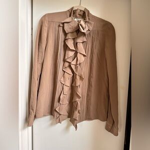 Chloe button up bow top. Equivalent to a size M.